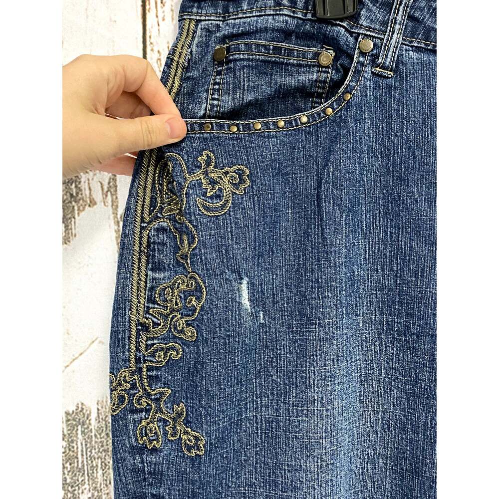 Cato Gold Embroidered Jeans - Picture 3 of 5